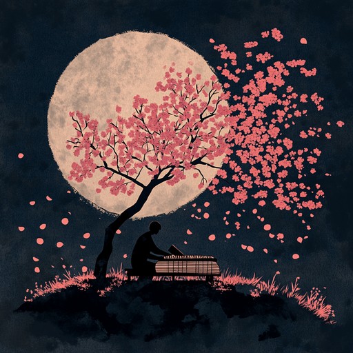 A captivating instrumental j pop composition that blends soulful melodies with traditional japanese elements, evoking the serene beauty of cherry blossoms under the moonlight.