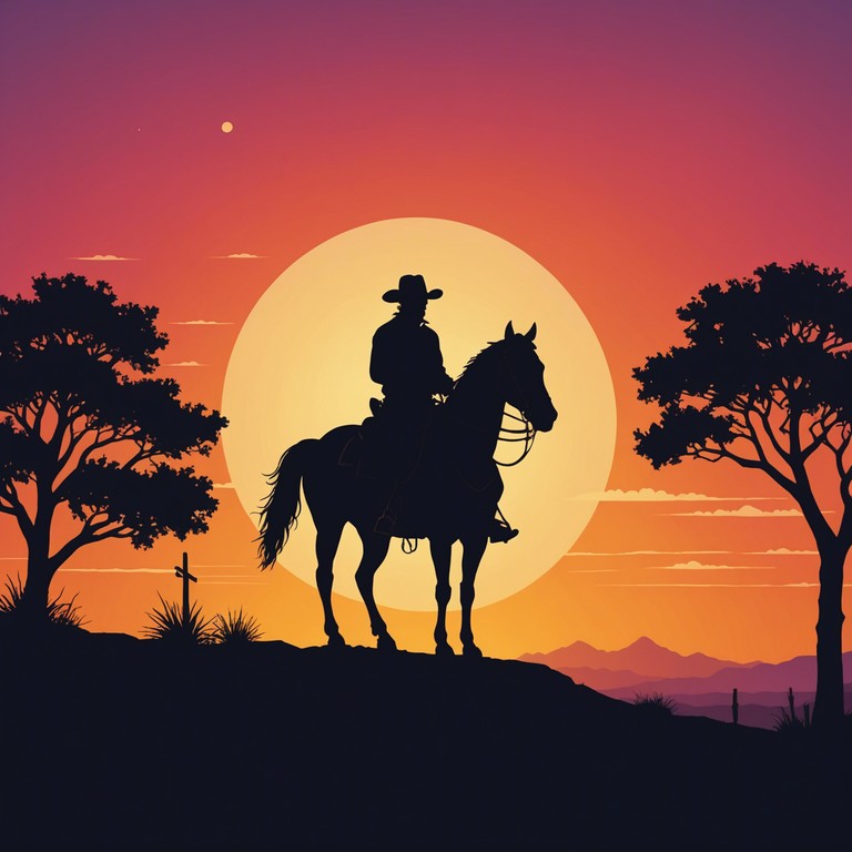 An expansive instrumental piece that captures the essence of the vast american frontier through soaring melodies and a gritty undertone, perfect for evoking the era of cowboys and outlaw adventures.