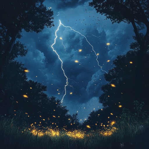 A uniquely crafted instrumental piece that seamlessly blends the gentle flicker of fireflies with the raw power of an electric storm. The composition starts with delicate, soothing melodies that gradually build into intense, dynamic crescendos, creating an immersive listening experience that is both relaxing and invigorating.