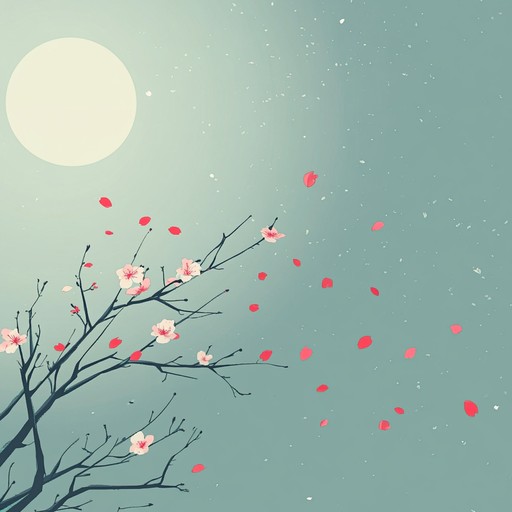 An instrumental piece that captures the delicate beauty and fleeting moments of cherry blossoms in spring, using soft, melodic tones to evoke feelings of nostalgia and serenity, reminiscent of tender scenes in anime.