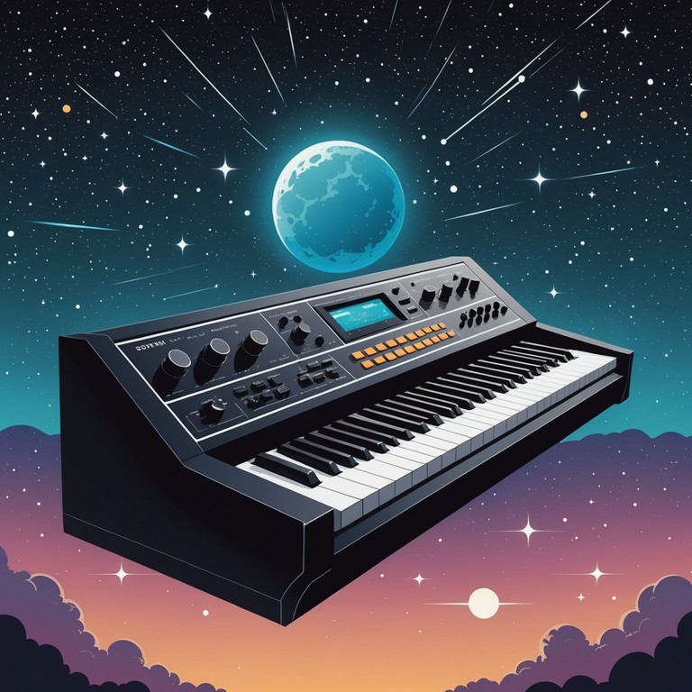 Explore celestial mysteries with sweeping synthesizer melodies that evoke the depth of the cosmos, combined with nuanced atmospheric effects for a profound sonic journey.