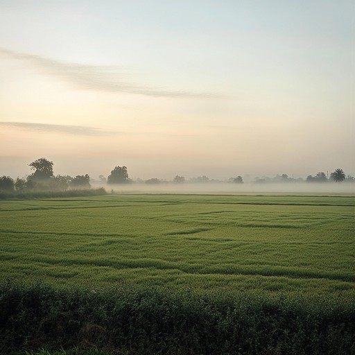 An instrumental piece blending gentle bhangra rhythms with soothing melodies, capturing the tranquility found in the quiet fields of punjab, inviting listeners to unwind and reflect.