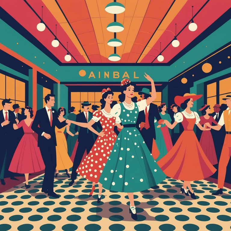 A cheerful track embedding traditional polka rhythms with unexpected playful twists that evoke a spirited dance hall vibe. Accordion notes lead, interspersed with whimsical sound effects to create a lively, joyful atmosphere.