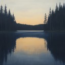 gentle acoustic strumming with calming finnish lake ambiance