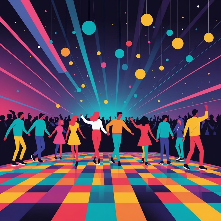 This track features a wild eclectic fusion of classic disco rhythms and funk elements blended with unpredictable, chaotic transitions, embodying the energy of a spontaneous midnight dance off. Its pulsing grooves and sudden shifts in tempo create a thrilling dance experience that keeps listeners on their toes, eager for each surprising beat.