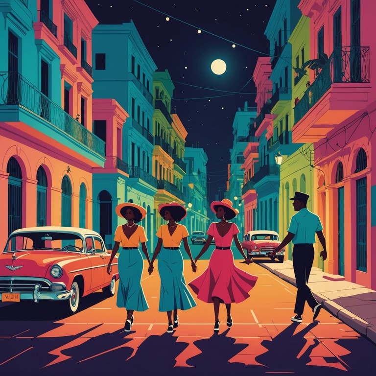 The song combines traditional mambo rhythms with a contemporary anxious atmosphere, accentuated by intense, pulsating beats and undercurrents that depict a story of stress and nightlife in vibrant havana streets. The track incorporates classic sounds twisted into a new experience of unease and excitement.