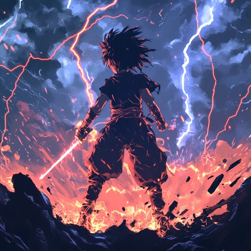 This instrumental composition captures the essence of raw fury and the heat of epic anime combat. Combining powerful guitar riffs with symphonic elements, it sweeps the listener into the heart of an intense battle, evoking feelings of empowerment and relentless determination.