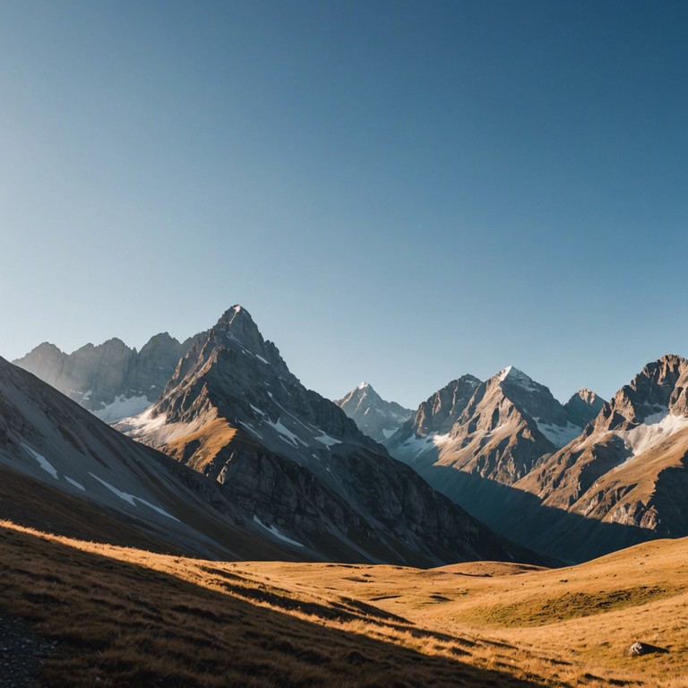 Visualize a melody that captures the essence of a joyful day high in the mountains, with every strum of the banjo amplifying the soul's elation and liberty amidst nature.