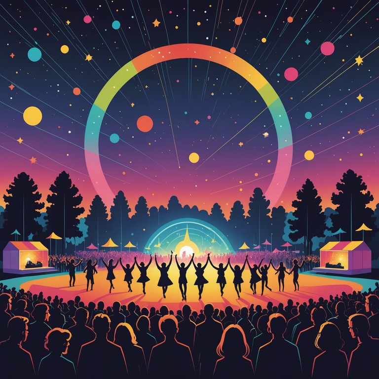 An instrumental track that merges the energy of edm with the ethereal sense of a clear, starry night. Synthesized melodies and punchy bass drops create a soundscape that transports the listener to an outdoor festival, where thousands of lights mimic the starry sky above. Each rhythm section symbolizes a shooting star, providing dynamic surges of blissful energy.