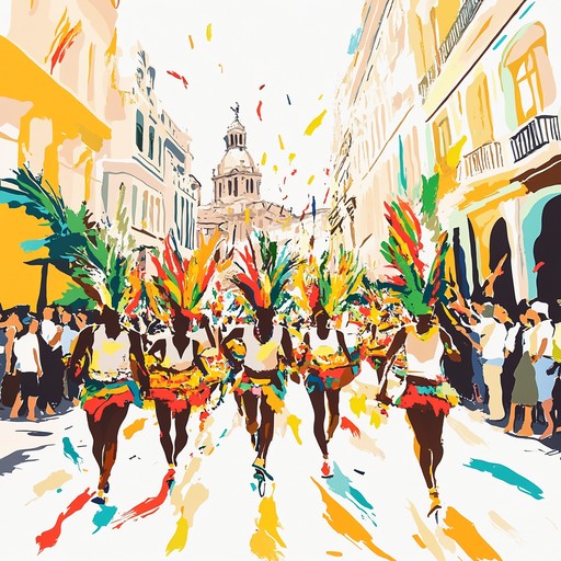 An exhilarating samba track featuring vivacious percussion rhythms, lively claps, and striking melodic harmonies. Bursting with energy, it transports listeners to the heart of a brazilian festival, capturing the spirited essence of samba dance and joyous celebrations.