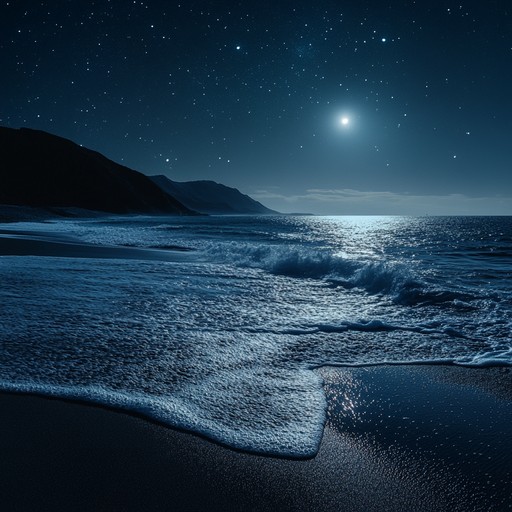 A gentle, ambient composition that captures the essence of a midnight ocean scene. The smooth, flowing soundscapes create a peaceful and calming environment, perfect for winding down or meditative practices. The musical waves ebb and flow like the sea, bringing a sense of serenity and relaxation.