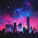 pulsating beats in a cyberpunk wonderland setting