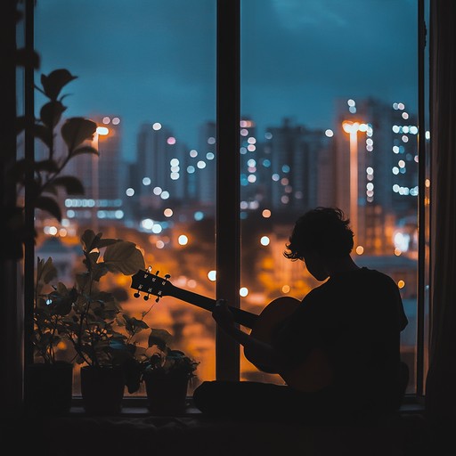 A soothing instrumental piece that merges mellow guitar riffs with gentle lo fi rhythms. This track encapsulates the quiet introspection of solitary nights, with ambient synth layers adding depth to the sound. The music evokes a sense of nostalgia and peaceful contemplation, perfect for winding down and reflecting.