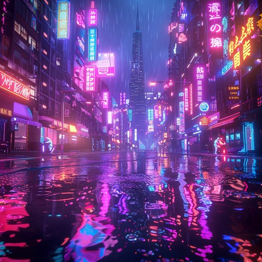 This track captures the essence of a thrilling pursuit through an 80s neon cityscape. Using driving synthesizer melodies and dramatic drum machines, it builds an intense atmosphere of suspense and urgency. The layered electronic textures and rapid tempo heighten the sense of danger, making it perfect for scenes of high tension and excitement in a retro futuristic setting.