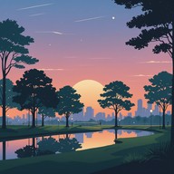 bass driven groove in urban night setting