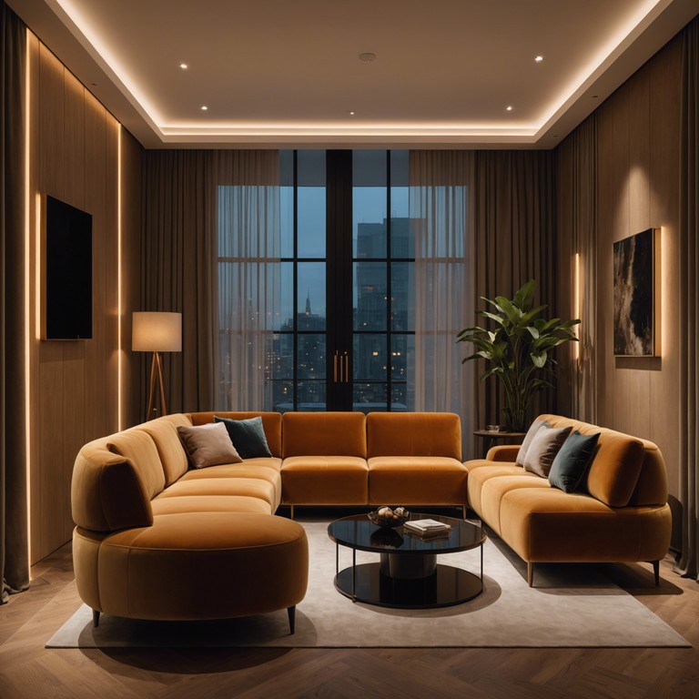 This instrumental track embraces the chilled essence of an upscale lounge with its smooth bass lines accompanied by soft claps and a laid back groove, creating a feeling of sophistication and comfort.