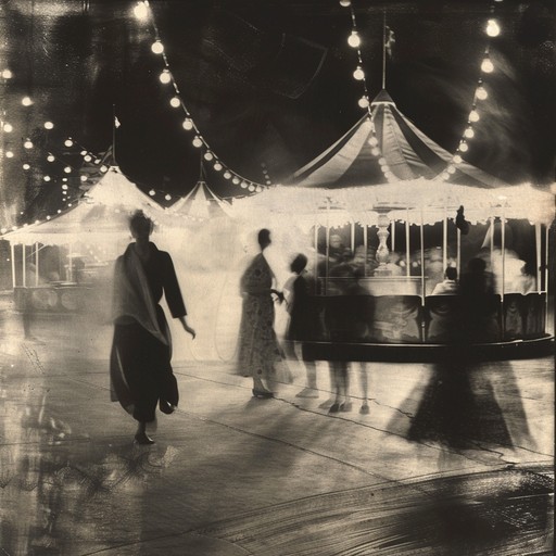 Experience the haunting atmosphere of an old, abandoned carnival. Ethereal waltz melodies, driven by a melodramatic piano, evoke an eerie, yet whimsical dance among shadowy figures. Layered with chilling sound effects and theatrical flair, this piece captures the supernatural essence of a ghostly carnival. Expect an evocative blend of dark nostalgia and otherworldly whimsy.