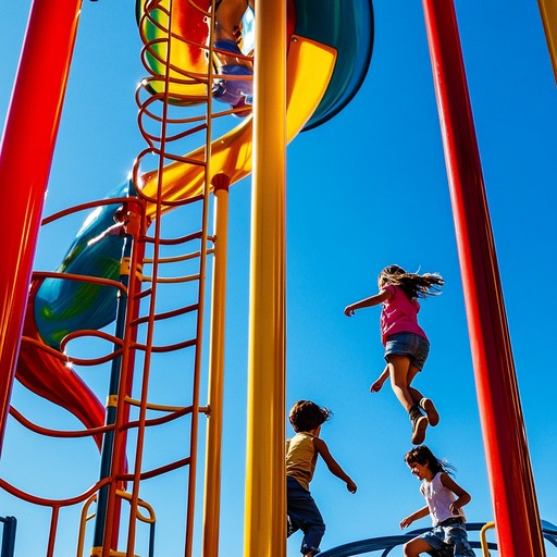 Imagine a sunny day where children are running around in a colorful playground, each slide, swing, and climbing frame filled with laughter. The melody is light and bouncy, guided by a cheerful xylophone that brings an extra dose of euphoria to their joyful moments. Perfect for evoking the carefree spirit of childhood with a touch of magical wonder.