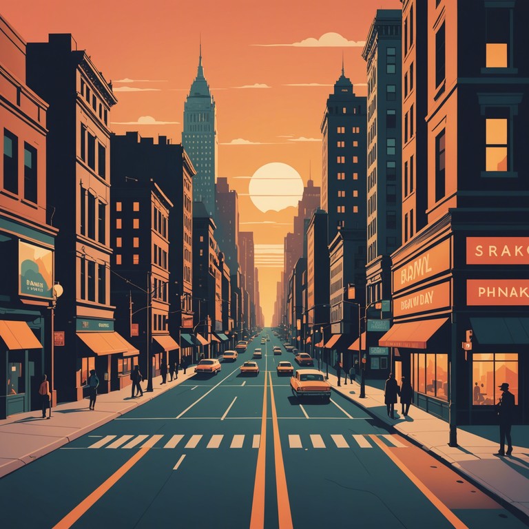 A magnificent piece that serves as a backdrop for stories of aspiration and triumph on the grand broadway stage, fostering a sense of unabiding optimism and dramatic flair.