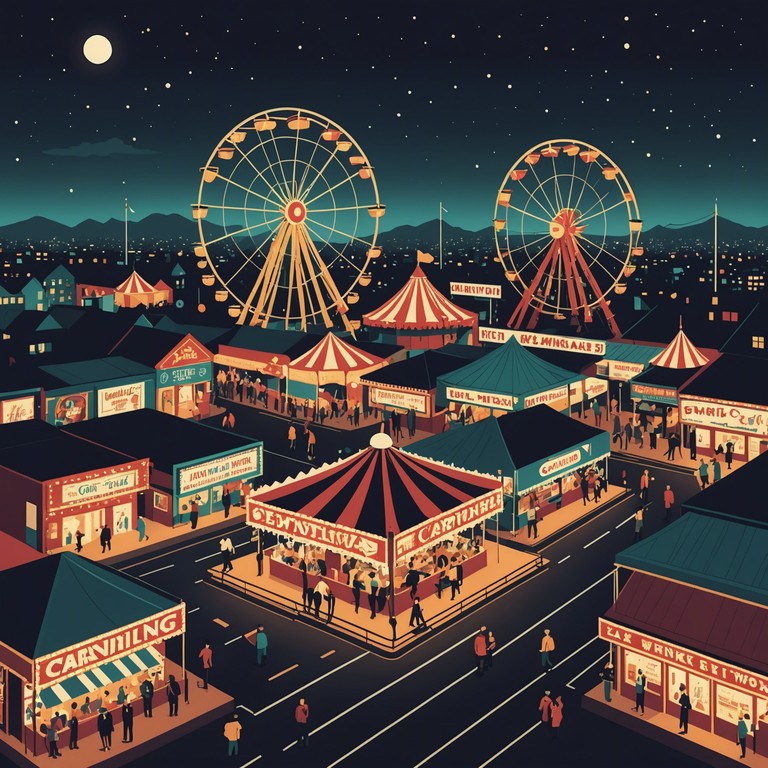 Imagine you're wandering through a bustling carnival at night, with this track playing as your joyful soundtrack, enhancing the magic and merriment of your surroundings