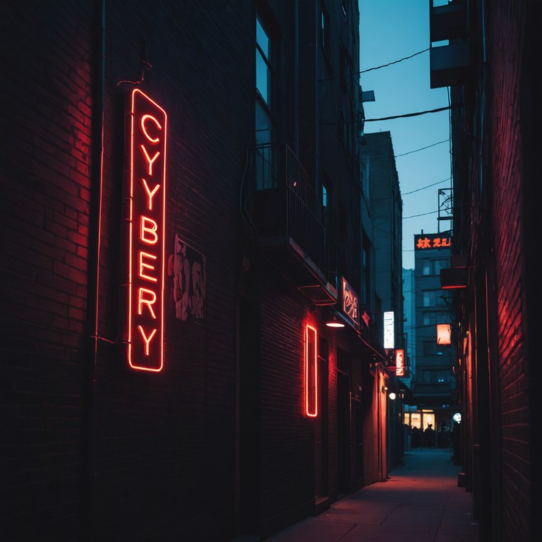 This track offers a soothing auditory journey through relaxing synthesized melodies that echo the contrast between calm and chaos in a sprawling cyberpunk metropolis.