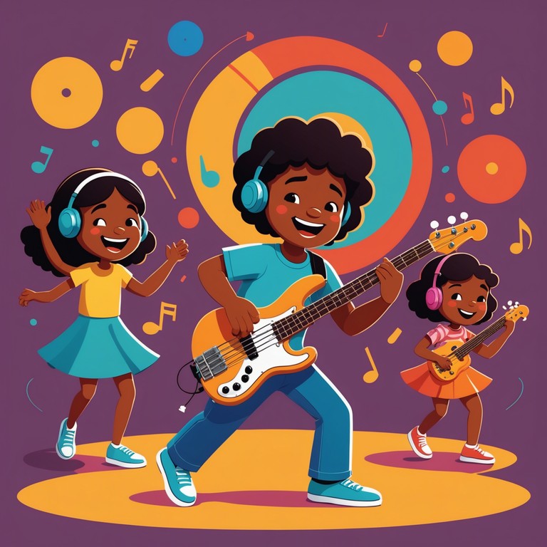 A vibrant collection of classic nursery rhymes reimagined with funky bass grooves and a modern twist to engage children and parents alike. Each track brings together playful rhythms and child friendly melodies, ideal for dancing or soothing listening.