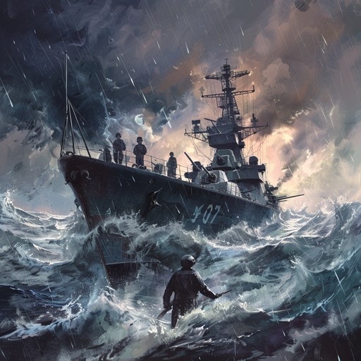 An intense orchestral composition that captures the life and bravery of sailors in the russian navy. With powerful brass sections and soaring strings, the music conveys a sense of adventure, camaraderie, and the harsh realities of naval warfare. Perfect for setting a scene of high seas drama and heroism.