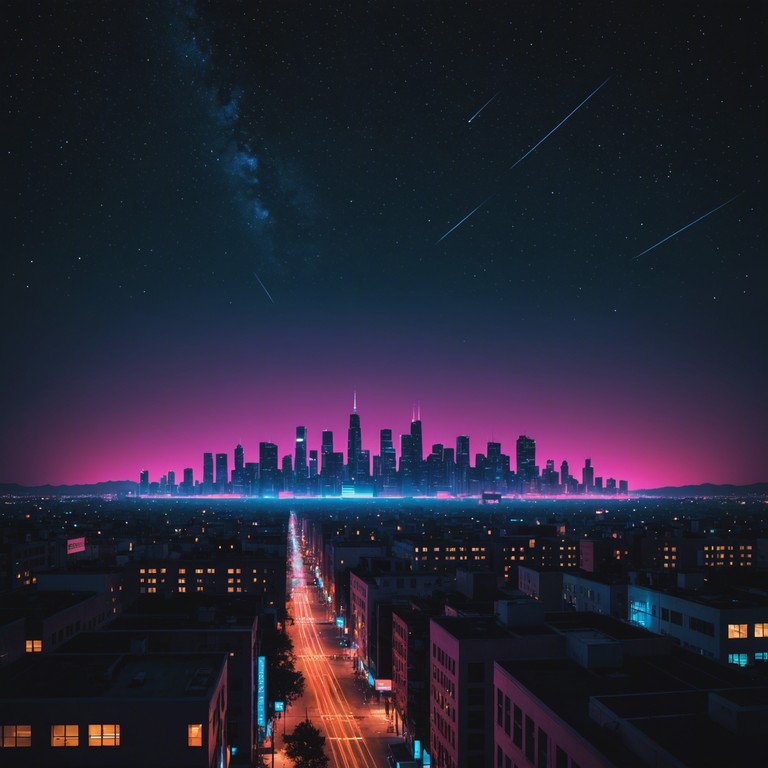 This track takes you on a high energy, neon lit journey through the heart of the 80s with pulsating synths and a relentless tempo that mimics the thrill of a nighttime chase under a starlit sky. Powered by a dominant synthesizer, it blends melody with electronic fervor, creating an iconic sound that's unmistakably decade specific and full of vibrancy.