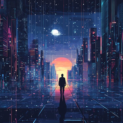 Experience a soaring instrumental that captures the essence of euphoria, blending lush synthesizer melodies with driving rhythms to evoke the sensation of racing beneath neon lights in a futuristic cityscape.