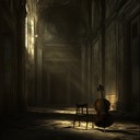 haunting orchestral echoes resonate through deserted, ancient corridors.