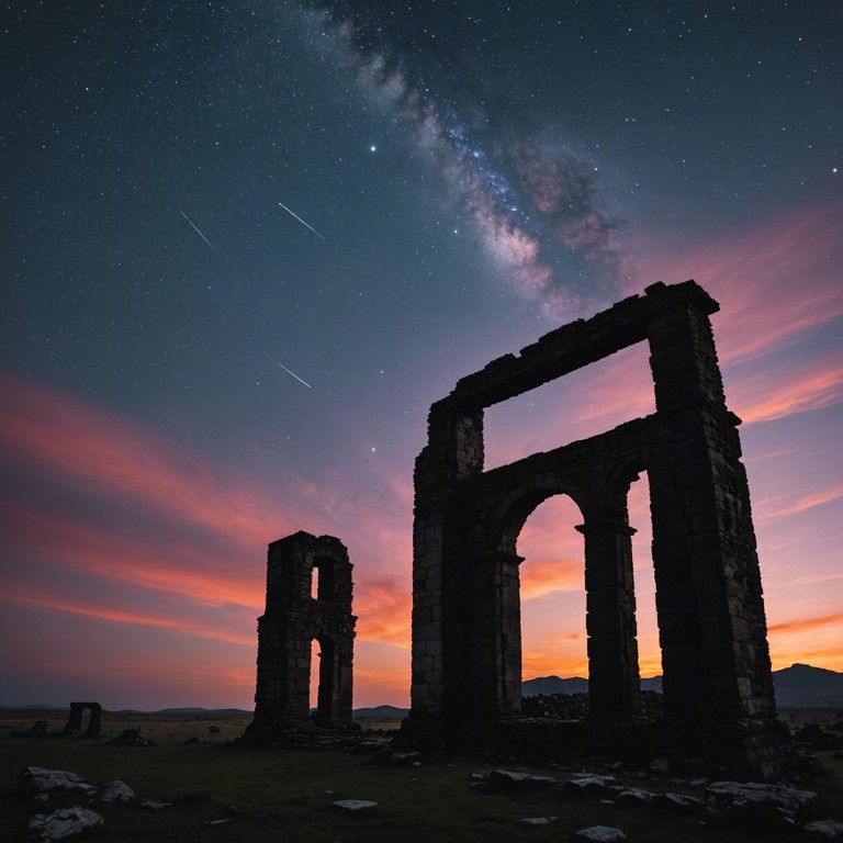 Imagine a scene in a vast desert at twilight, old ruins casting long shadows and the air filled with the mystical sound of the oud, backed by a dramatic, sweeping orchestra. This is a song that carries the listener across time, blending the haunting beauty of ancient melodies with the adrenaline rush of epic cinema.