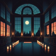 a serene piano piece under the moon