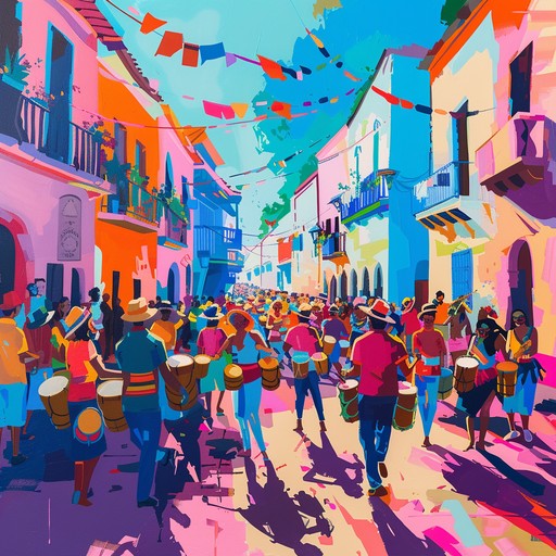 This composition features dynamic afro cuban percussion and brass instruments, creating an invigorating, festive atmosphere perfect for parties and celebrations.