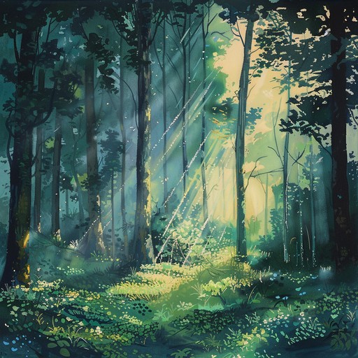 This instrumental piece merges acoustic guitar with whimsical elements, creating a joyful and enchanting atmosphere reminiscent of a sunny woodland grove. Perfect for evoking feelings of happiness and wonder