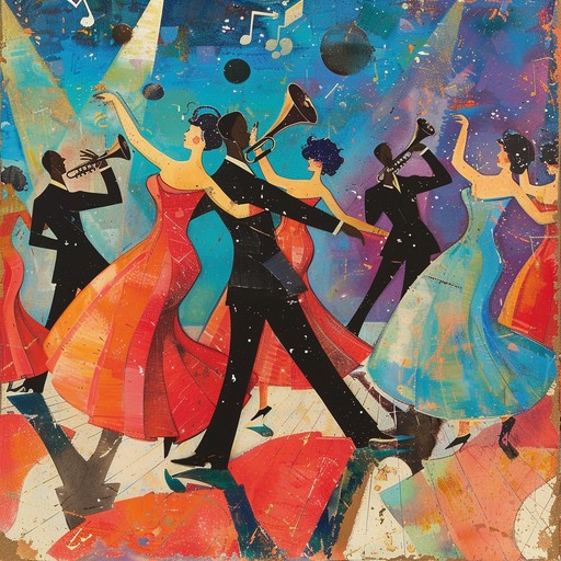 This lively swing track features a brilliant big band ensemble delivering swift, vivacious rhythms and euphoric brass melodies, designed to get everyone on the dance floor in high spirits. The fast tempo and vibrant instrumentation make it ideal for festive occasions and social celebrations.