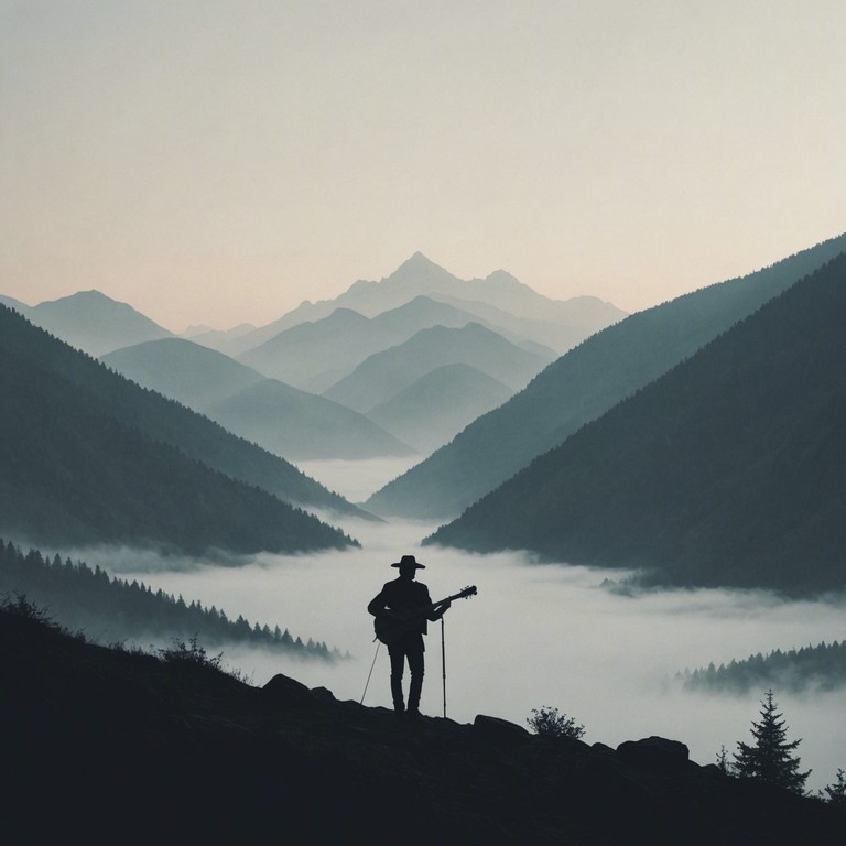 In this composition, the gentle, eerie twangs of a banjo evoke the image of a misty mountain under a starlit sky. The music combines traditional bluegrass elements with atmospheric moodiness to create an immersive listening experience that feels both haunting and beautiful