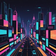 futuristic cityscape filled with neon splendor