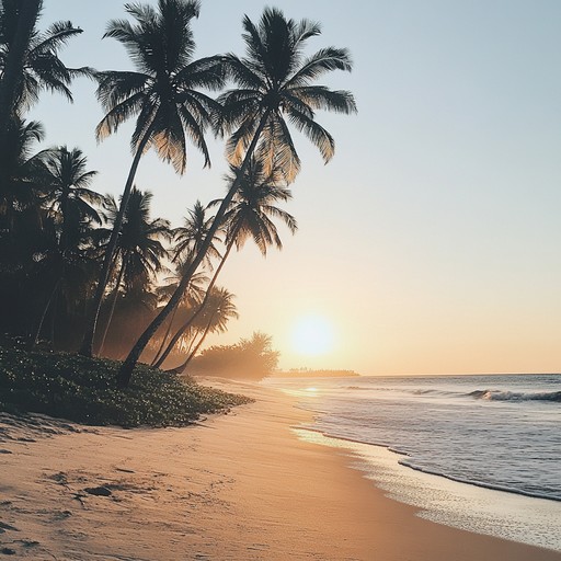 A gentle and soothing samba track capturing the serene atmosphere of a quiet beach at sunset. The music conjures images of gentle waves lapping the shore and a warm breeze rustling through palm trees, providing a perfect backdrop for relaxation and tranquility.