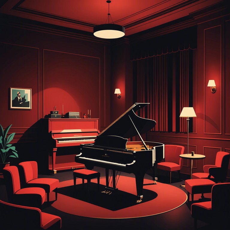 This piece captures the essence of a dimly lit lounge where soft, seductive tunes drift through waves of hazy cigarette smoke. A gentle piano plays a haunting melody, invoking an atmosphere of mystery and nostalgia, as listeners find themselves enveloped in the warmth of quiet passion and melancholy.