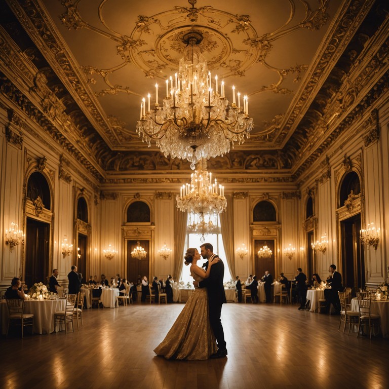 This instrumental track embodies a grandiose swing style enriched with opulent harmonies and grand melodic sweeps that evoke the decadence of a vintage royal ball. Lush orchestration provides a rich sonic tapestory reminiscent of an era filled with splendor and ceremonious gatherings.