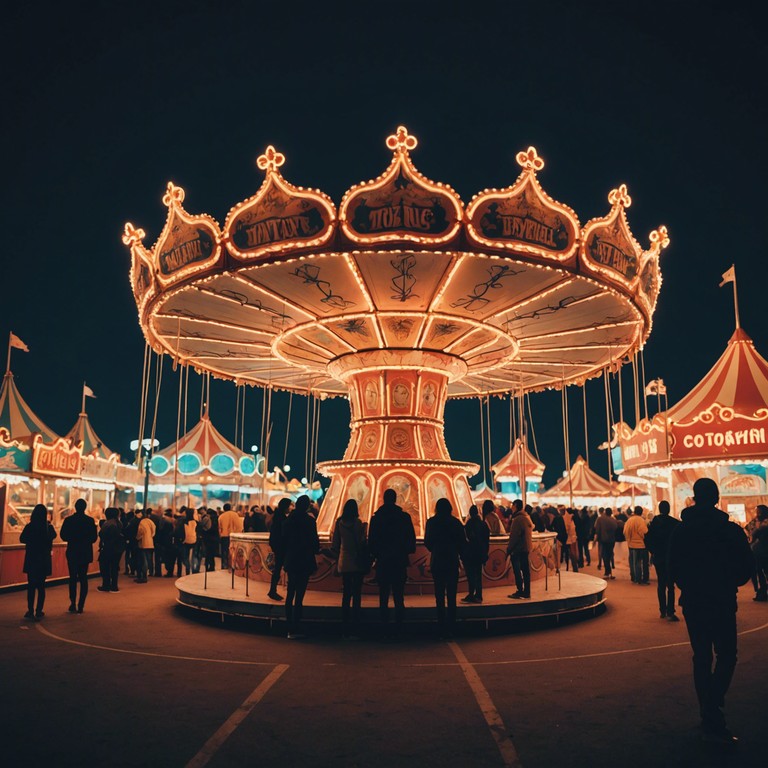 This composition transports listeners to a festive carnival under the night sky, where ethereal sounds of the steelpan blend with the soft murmur of crowds and distant laughter, creating a soundtrack that is both grounding and otherworldly in its beauty.