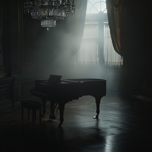 An eerie and haunting piece, featuring a slow paced piano that drifts through dark, melancholic landscapes, echoing with a sense of eternal longing and solitude. Each note is carefully placed to draw out the feelings of an unending night, filled with despair and quiet sadness.