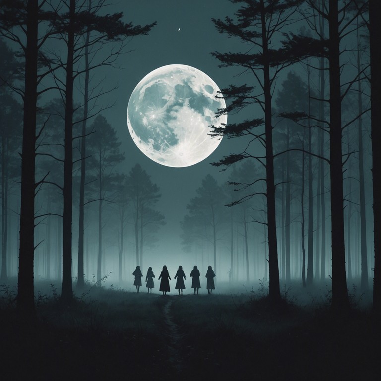 Imagine the swirling skirts and sharp clacks of dancing shoes, ghosts twirling under a spectral moon, where the accordion's eerie echoes fill the chilling air of a supernatural celebration. A scene from a twilight folktale, both enchanting and spine tingling.