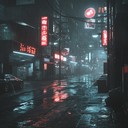 melancholic synths paint a dystopian skyline under neon rain.