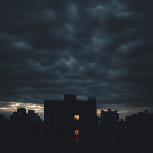 An instrumental blend of haunting cello melodies and gritty beats, creating an atmosphere of mystery and urban unease under the city's dim lights.