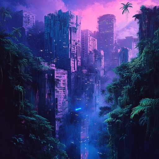 A high energy track that merges cyberpunk synths with complex jungle breaks, creating a dark, thrilling atmosphere with intense, evocative soundscapes.