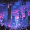 an instrumental journey through neon lit futuristic cityscapes.