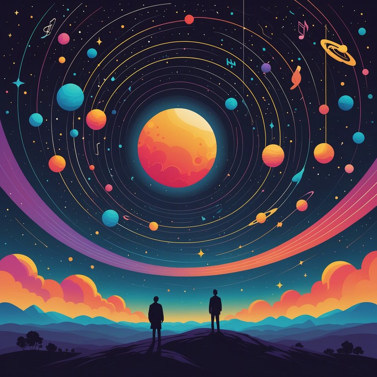 Imagine drifting through the cosmos where every beat is a starburst, and rhythms flow like comets. The track intertwines serene cosmic elements with energetic drum lines to create an expansive auditory experience.