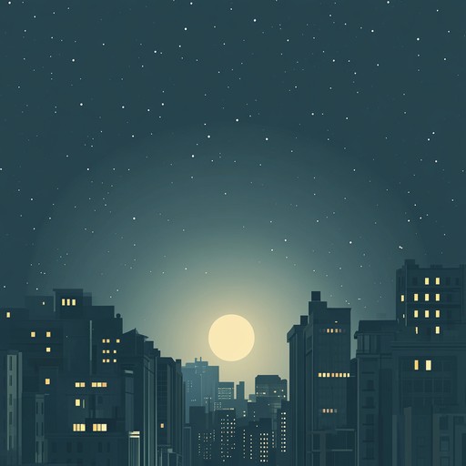 A tranquil and mesmerizing blend of downtempo hip hop beats accompanied by ethereal synth pads and ambient textures, evoking a serene nighttime cityscape under a luminous moon. Perfect for unwinding and introspection.