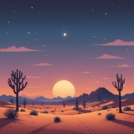 calming melody invigorates the peaceful desert evening